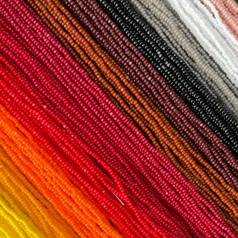 13/0 Charlotte Cut Czech Seed Beads, Earth/Fire Mix, 12 Hanks in 12 Opaque Colors
