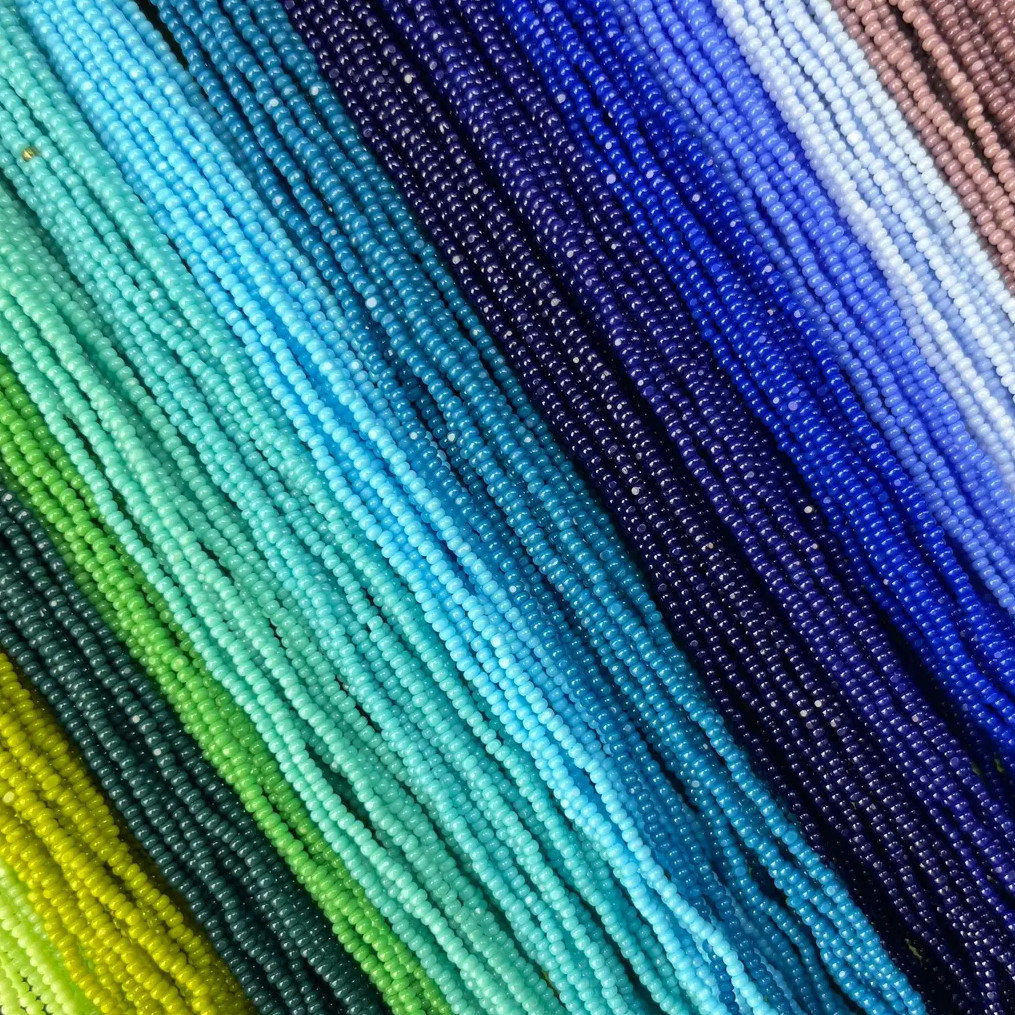 13/0 Charlotte Cut Czech Seed Beads, Ocean Mix, 15 Hanks in 15 Colors