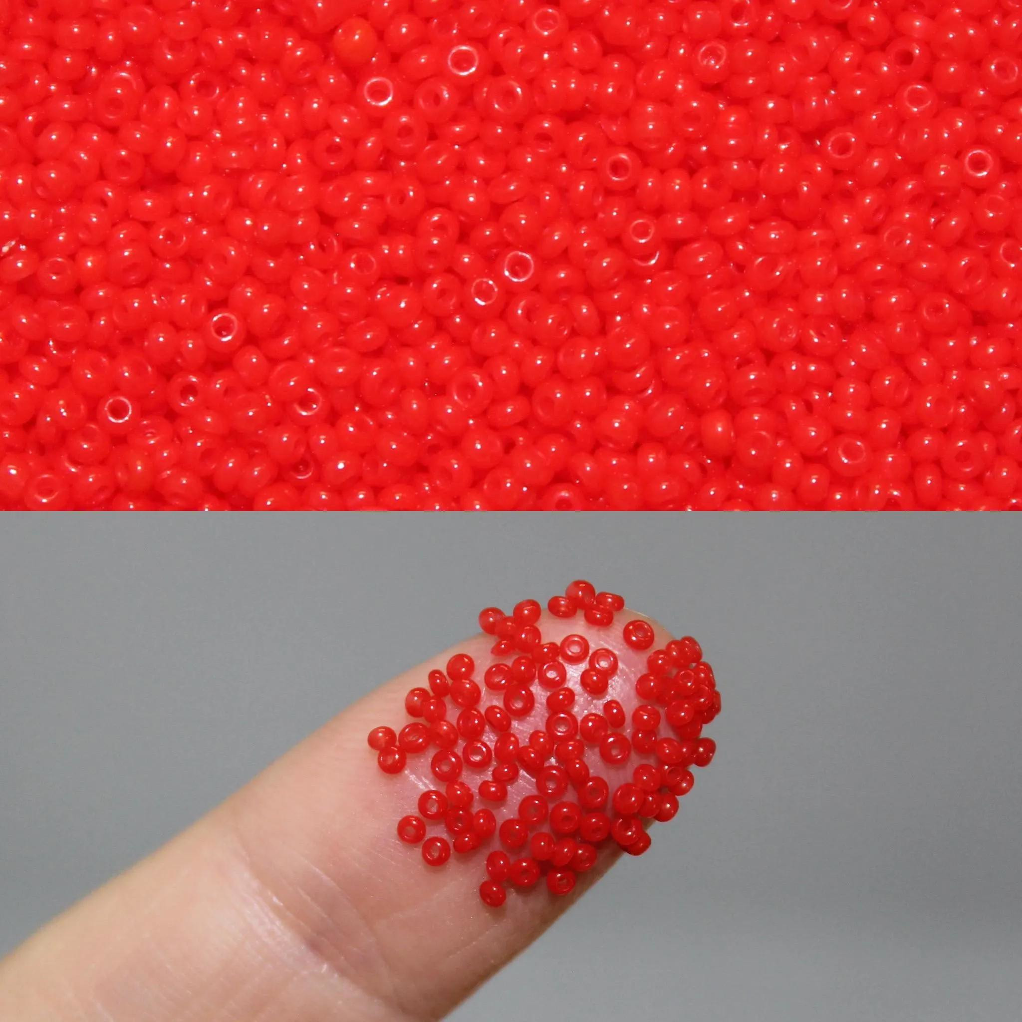 16/0 Vintage Micro Opaque Chinese Red 15 grams