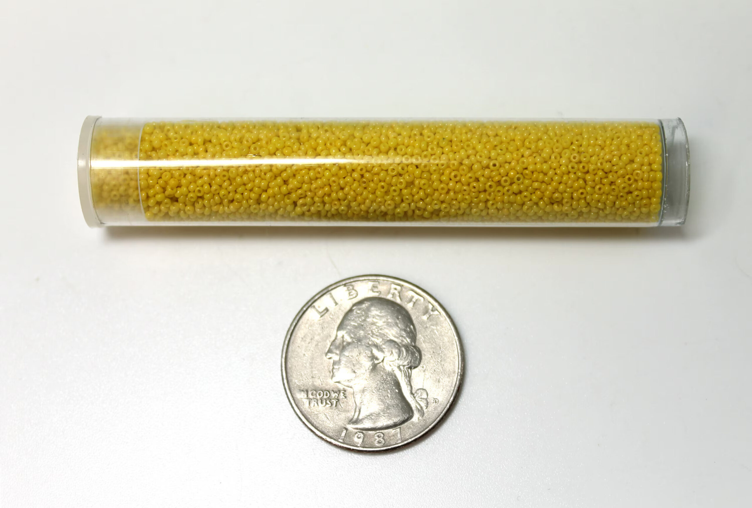 18/0 Vintage Micro Opaque Dark Yellow 15 grams