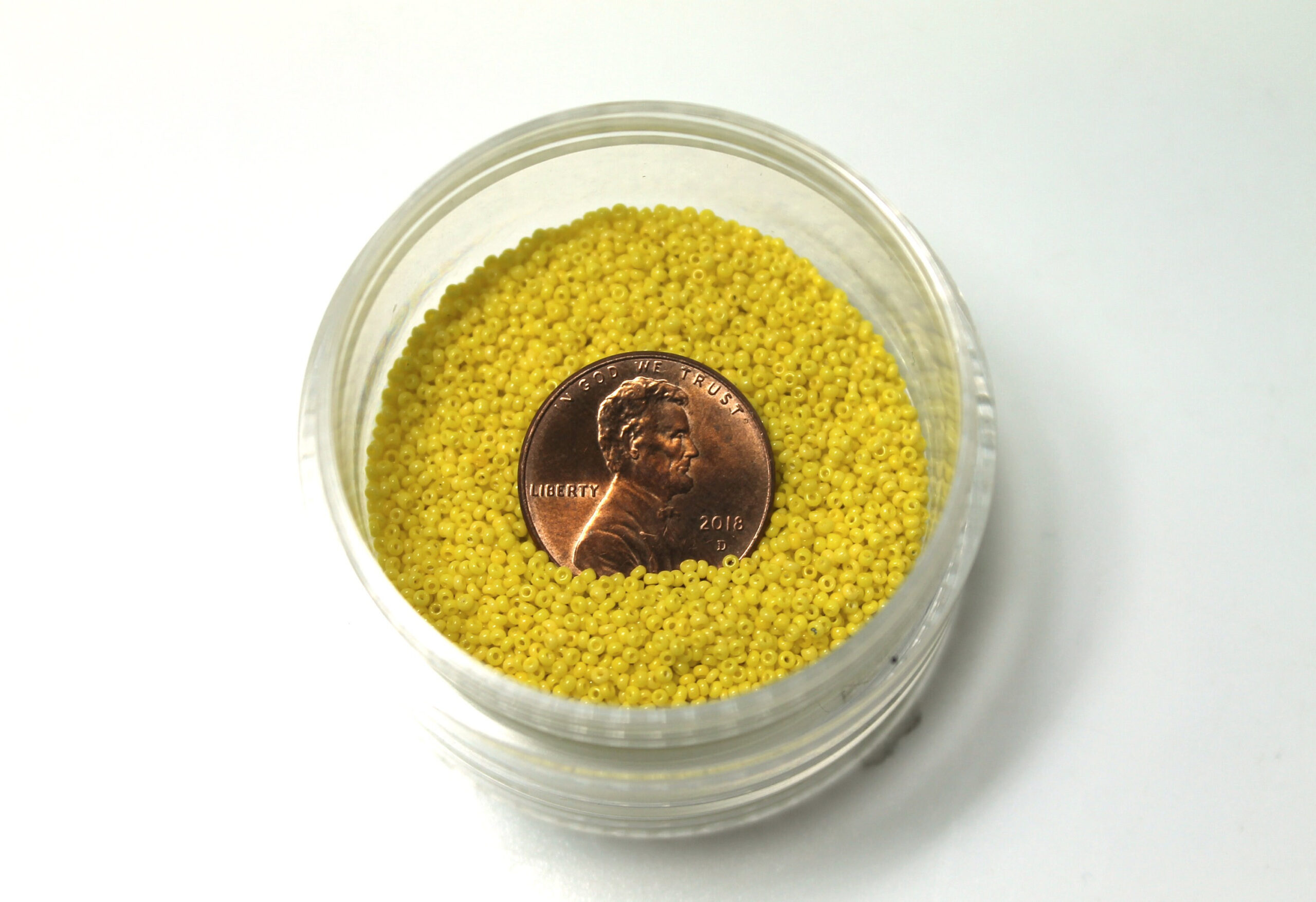 18/0 Vintage Micro Opaque Dark Yellow 15 grams