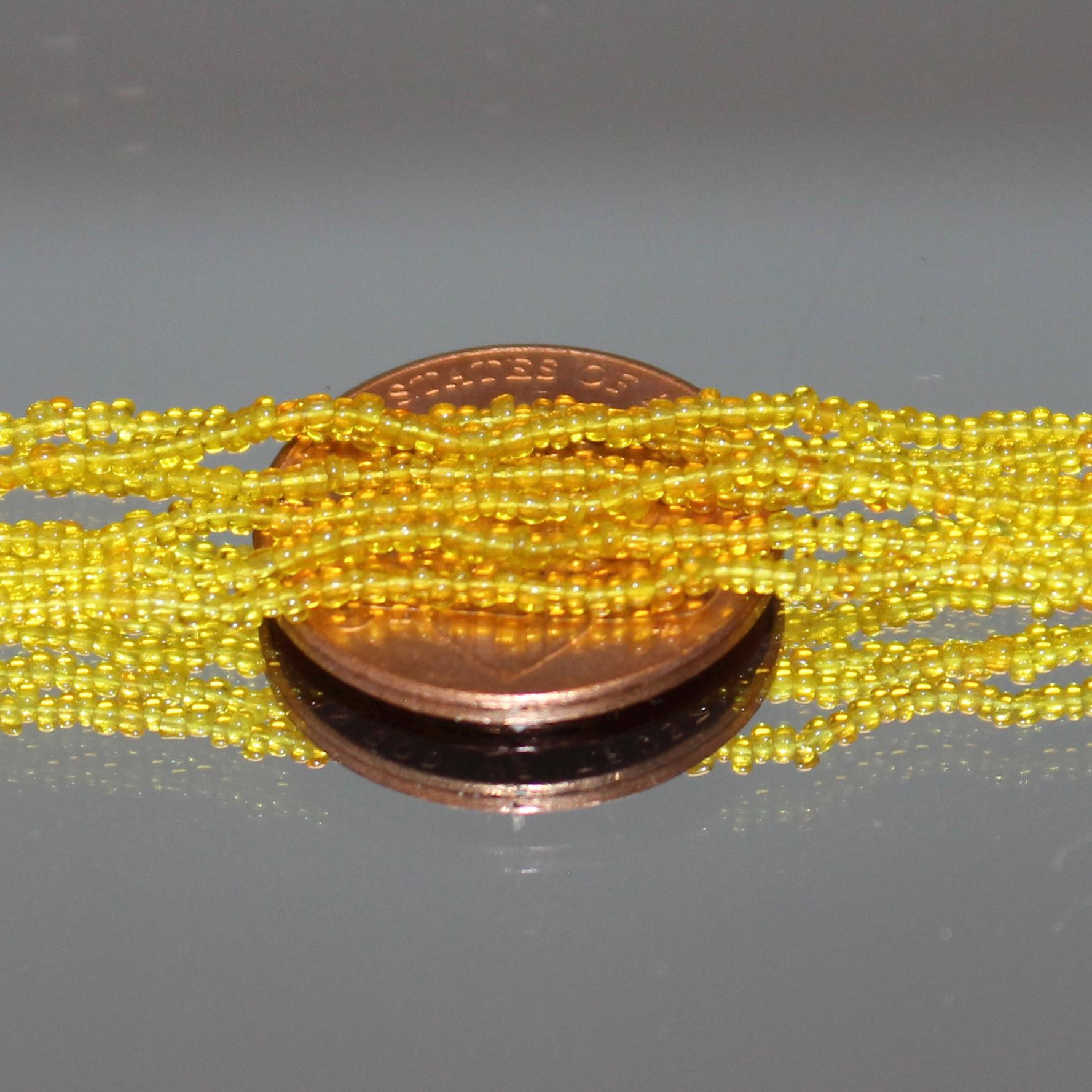 16/0 Vintage Micro Transparent Citrine hank