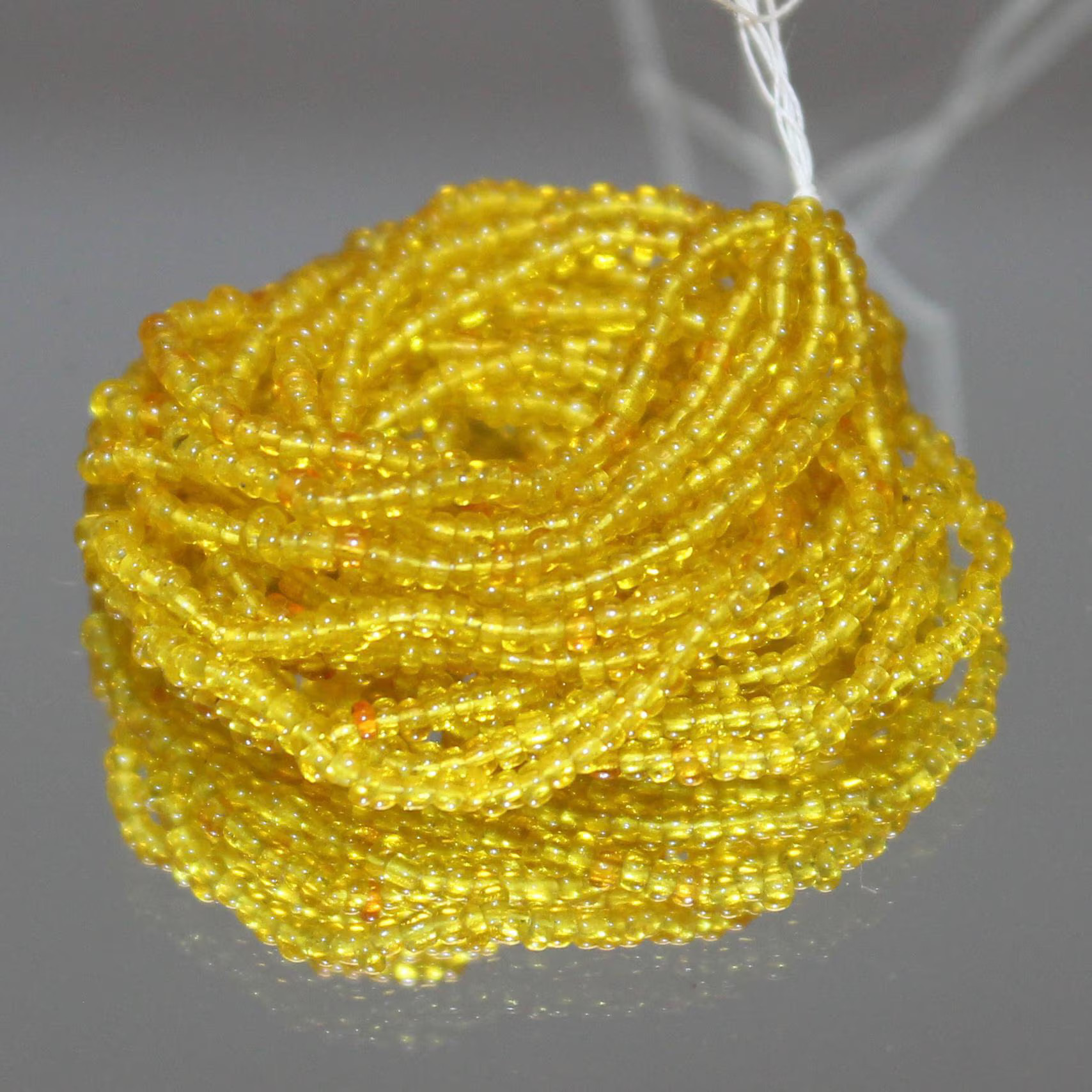 16/0 Vintage Micro Transparent Citrine hank