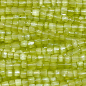 9/0 3 Cut Czech Preciosa Glass Seed Bead Olive Green Satin Tint