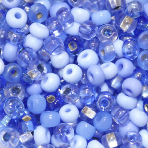 Czech Preciosa Gingham Sky Glass Seed Bead Mix