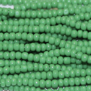 charlotte true cut glass czech seed bead opaque green