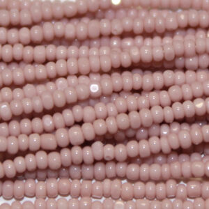 charlotte true cut glass czech seed bead opaque true light cheyenne pink