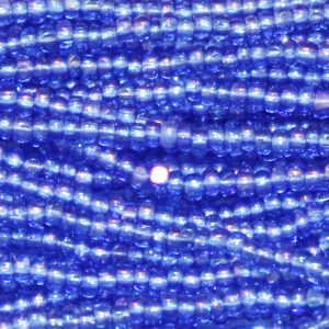 charlotte true cut glass czech seed bead transparent sapphire blue ab