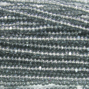 czech glass charlotte cut transparent black diamond grey gray luster
