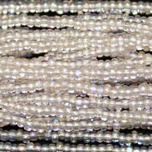 Charlotte Cut Transparent Pale Rose AB Glass seed beads