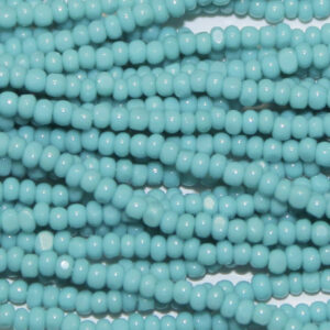Charlotte Cut Opaque Blue Green Turquoise Preciosa glass seed bead