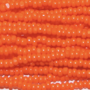 Charlotte Cut Opaque Super Dark Orange Preciosa glass seed bead