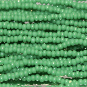 Charlotte Cut Opaque Green Preciosa glass seed bead