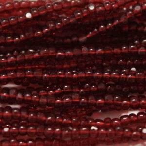 Charlotte Cut Transparent Garnet Glass seed beads