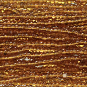 13/0 Czech Charlotte Cut Seed Bead Transparent Dark Topaz