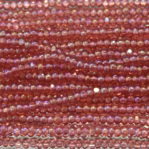 11/0 Czech Charlotte/True Cut Seed Bead Transparent TRUE Rose AB