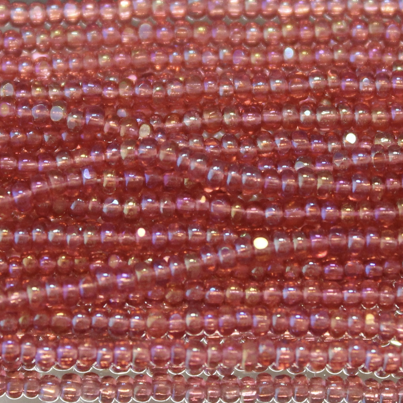 11/0 Czech Charlotte/True Cut Seed Bead Transparent TRUE Rose AB