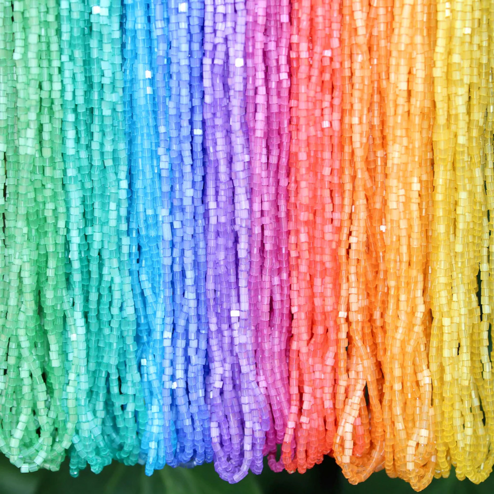 11/0 2 Cut Bright Pastel Czech Glass Seed Bead Variety Pack