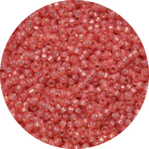 11/0 Japanese Seed Bead Gilt (Gold) Lined Guava