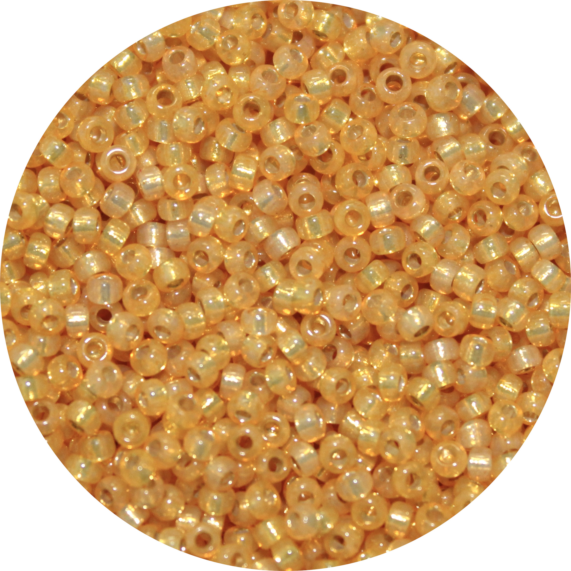 11/0 Japanese Seed Bead Gilt (Gold) Lined Mango