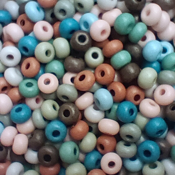 Czech Preciosa Matte Opaque Tint Powwow glass seed bead mix