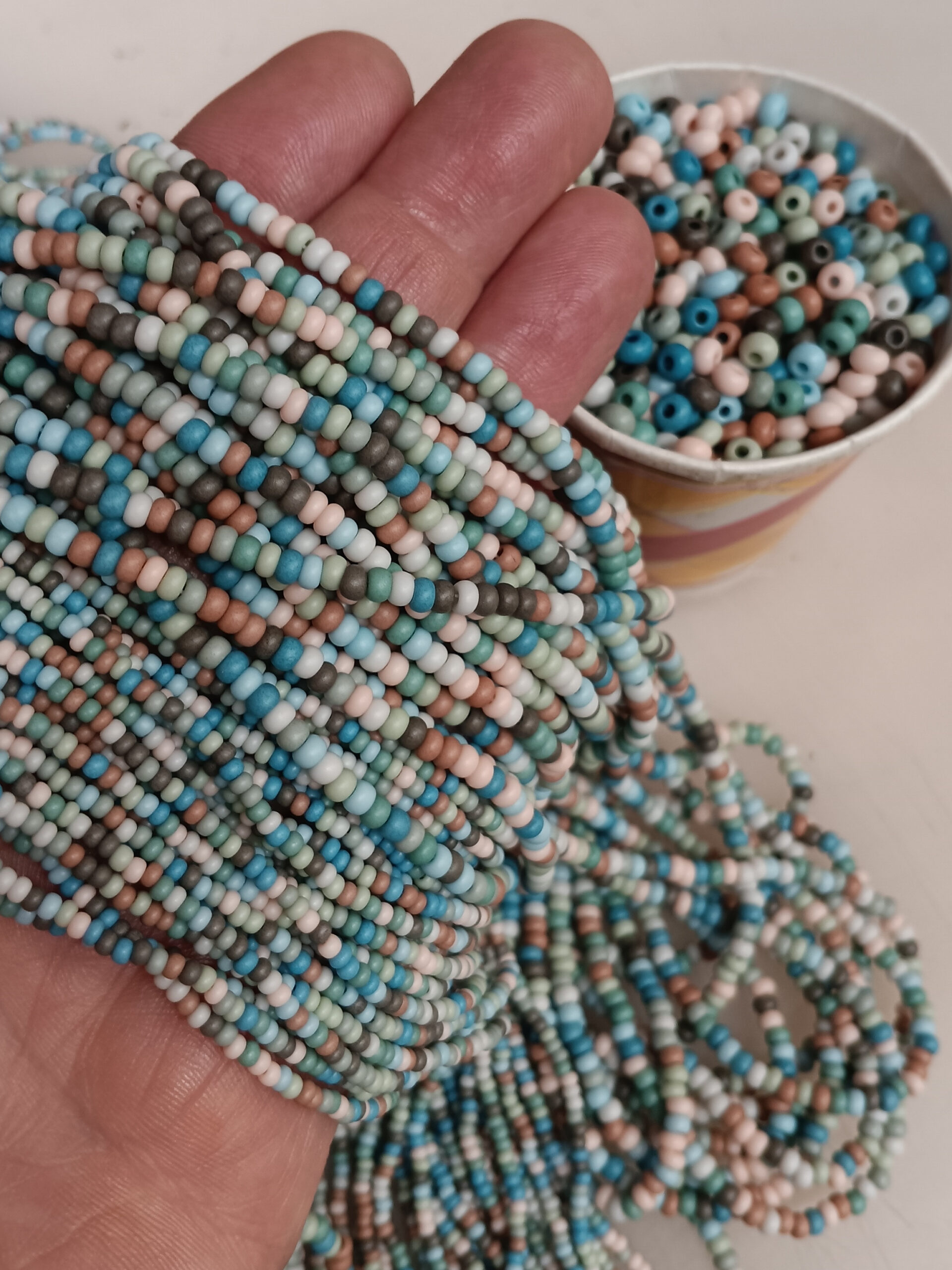 Czech Preciosa Matte Opaque Tint Powwow glass seed bead mix