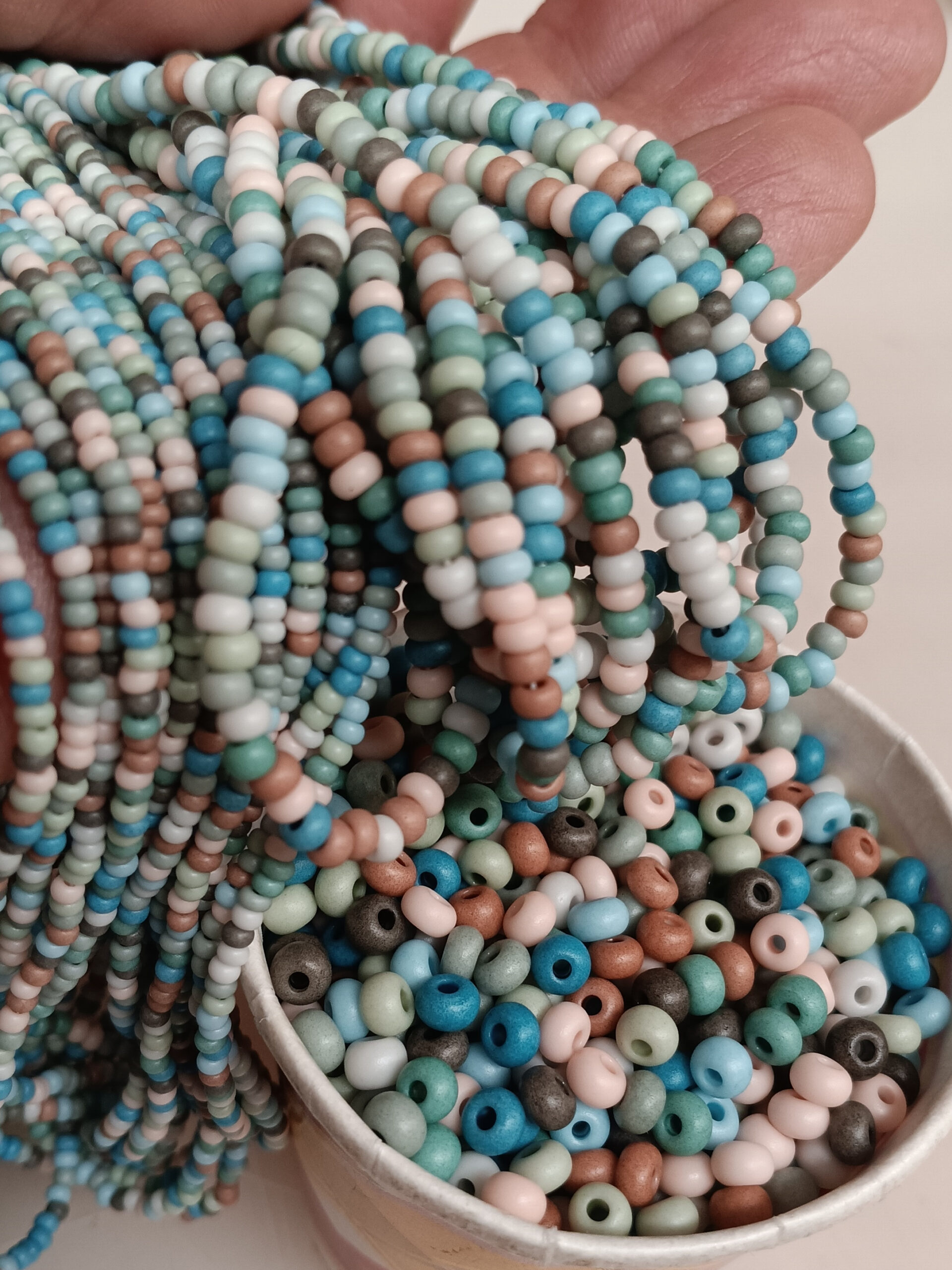 Czech Preciosa Matte Opaque Tint Powwow glass seed bead mix