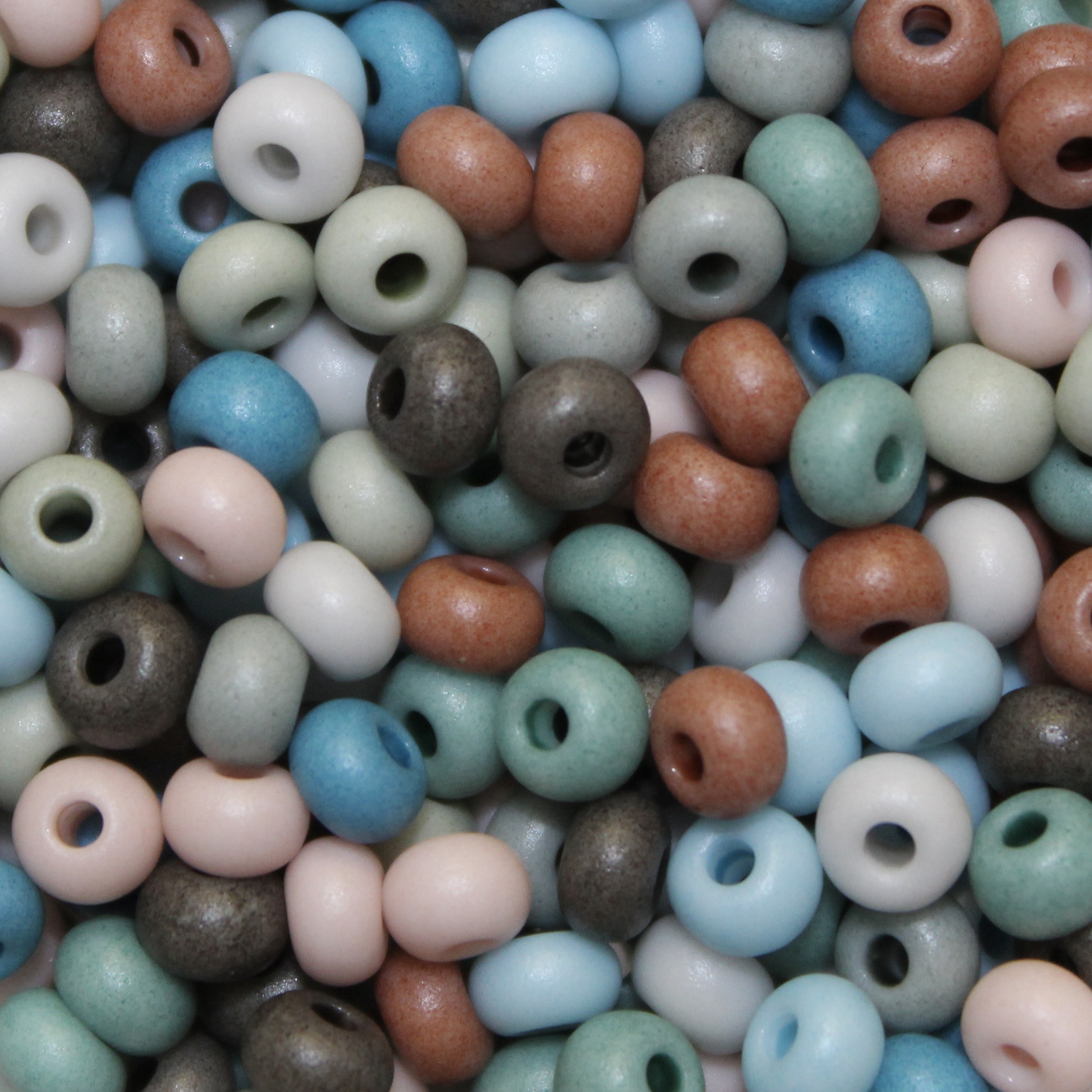 Czech Preciosa Matte Opaque Tint Powwow glass seed bead mix