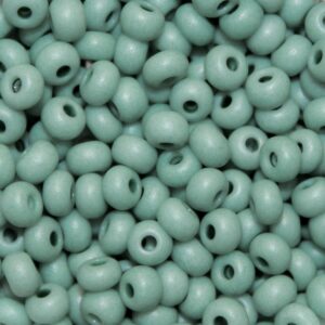 Czech Preciosa Matte Opaque Tint Apache Turquoise glass seed bead mix
