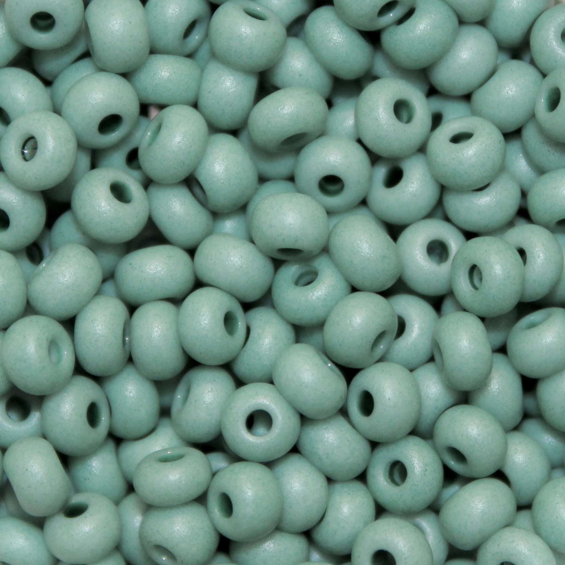 Czech Preciosa Matte Opaque Tint Apache Turquoise glass seed bead mix