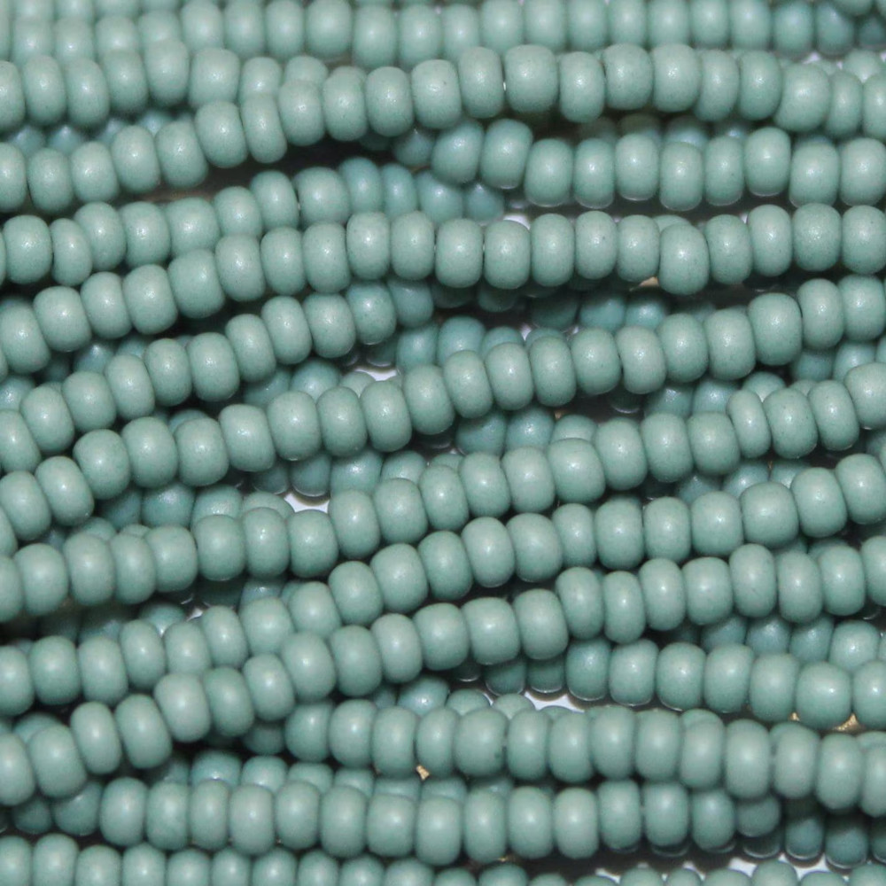 Czech Preciosa Matte Opaque Tint Apache Turquoise glass seed bead mix