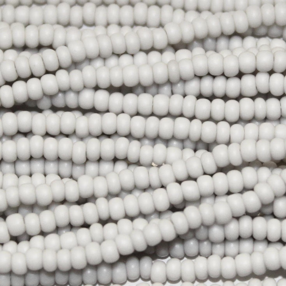 Czech Preciosa Matte Opaque Tint Pawnee White glass seed bead mix